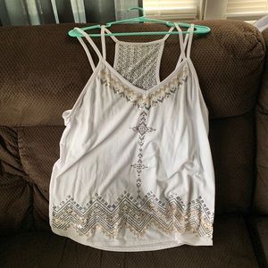 White and gold shirt